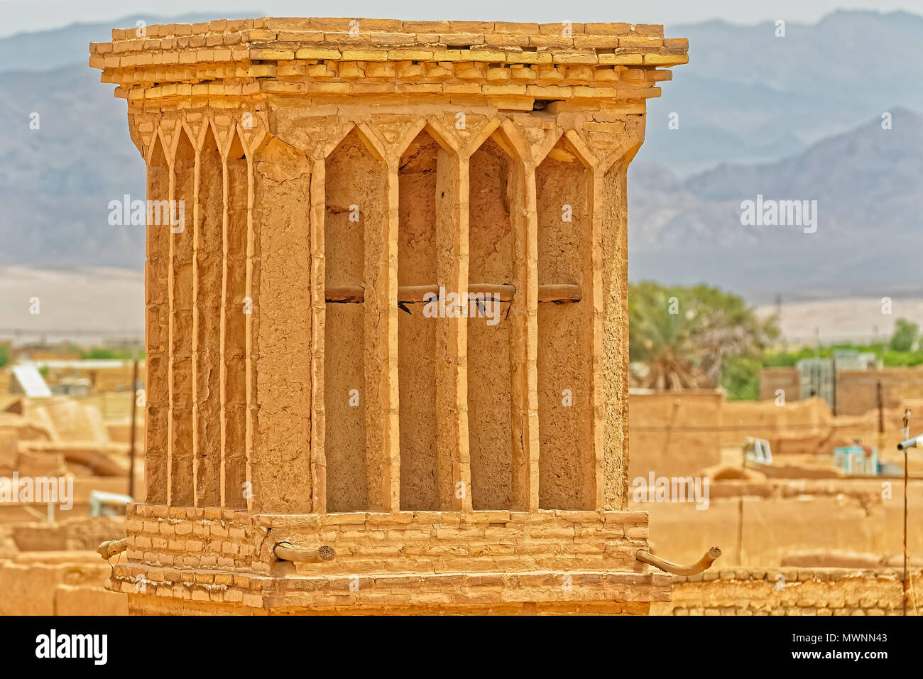 Windcatcher towers in Yazd Stock Photo