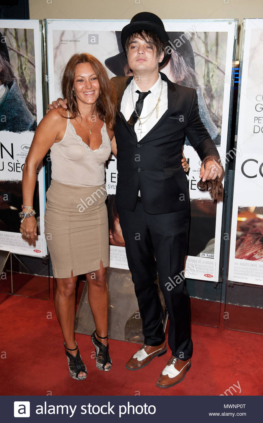 Karole Rocher and Pete Doherty. Actor Pete Doherty attends the "Confessions D'un Enfant Du Siecle" premiere at UGC Cine Cite des Halles in Paris, France.
