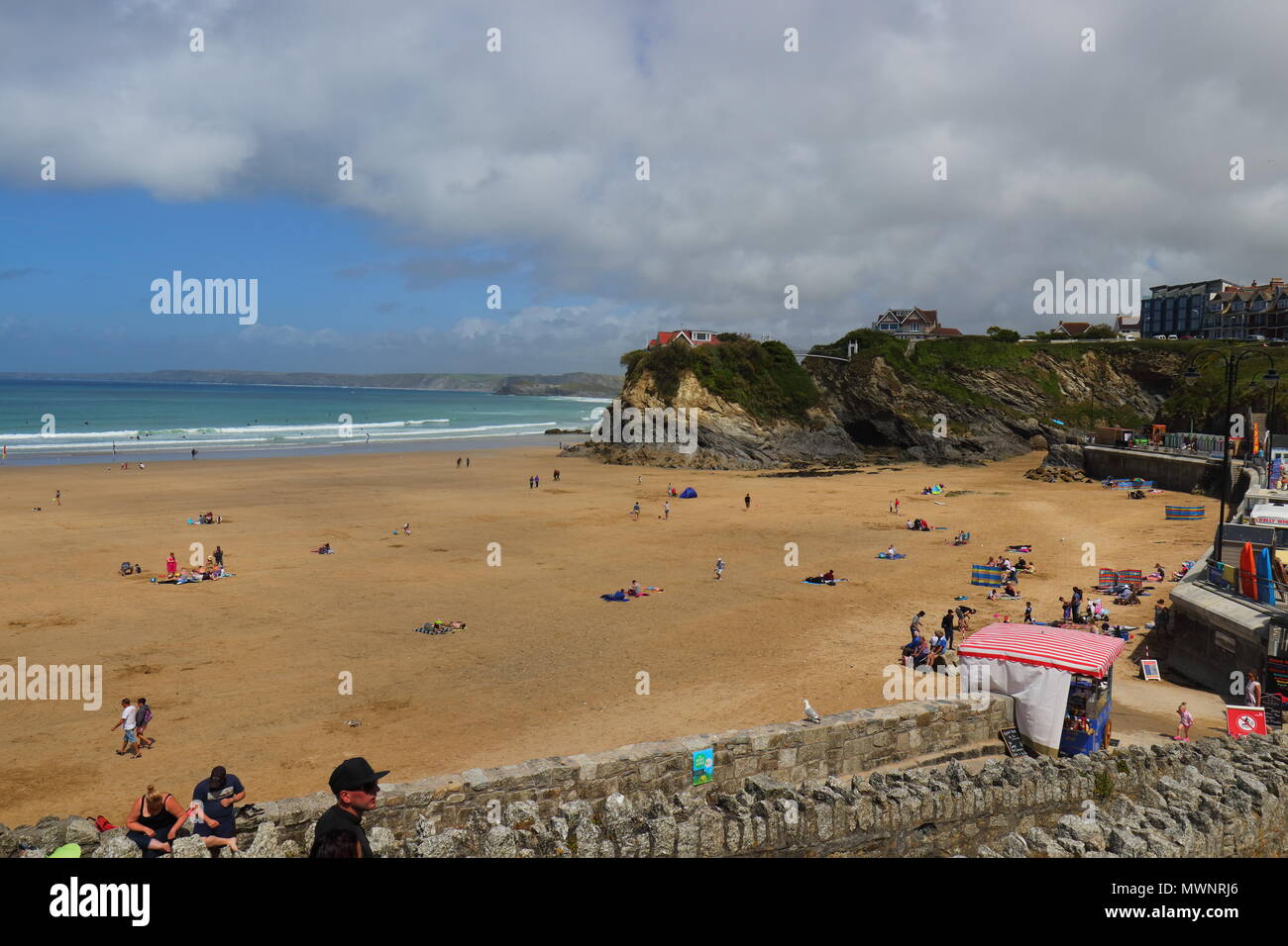 Newquay House On A Rock Stock Photo Alamy
