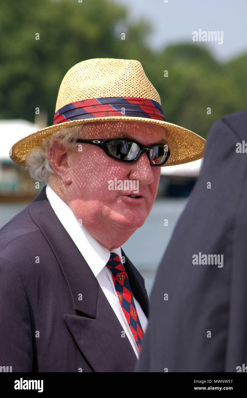 Gentleman in a straw hat, Henley Royal Regatta, Oxfordshire, UK Stock Photo