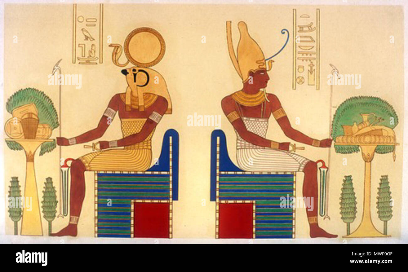 Egyptian gods tomb painting hi-res stock photography and images - Alamy