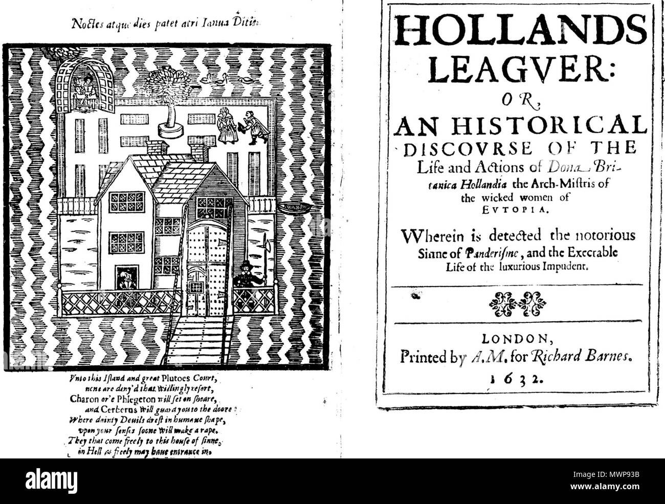 . English Title page of Holland's Leaguer . published 1632. Shackerley
