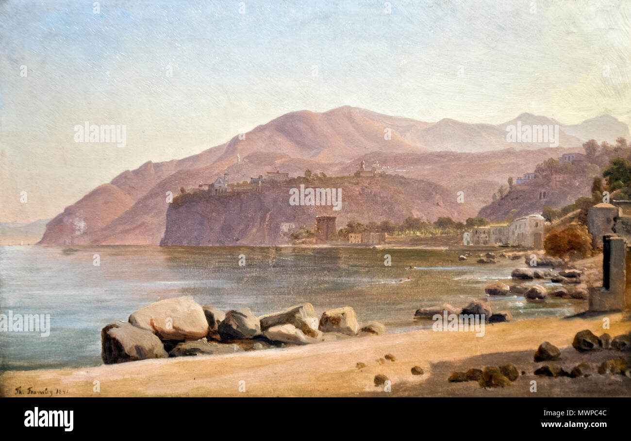 Thomas Fearnley - The Gulf of Sorrento (1842) Stock Photo