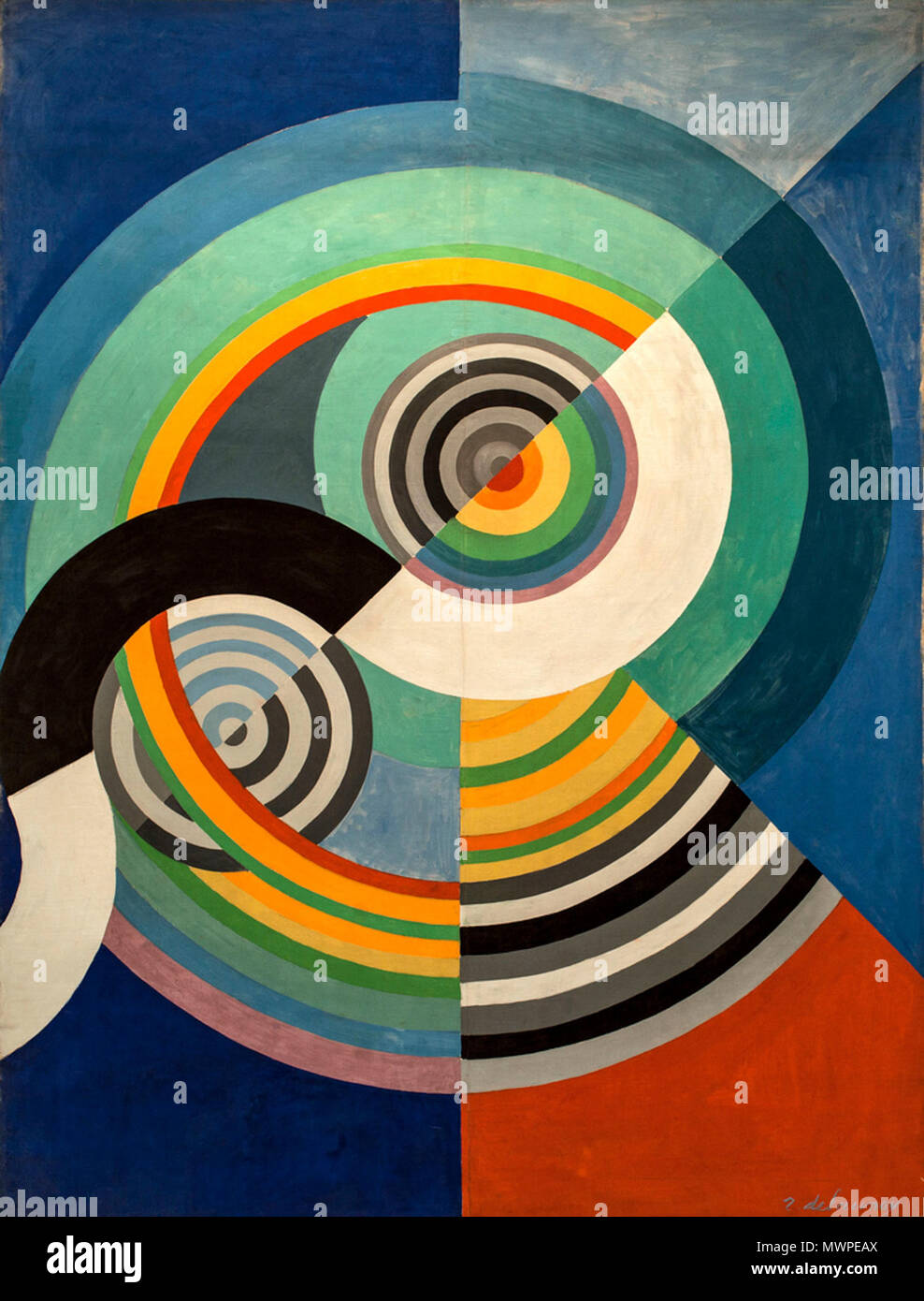 Toile Encadrée Robert Delaunay 'La Ville De Paris' - Style Abstrait Cubiste - Prête à Accrocher