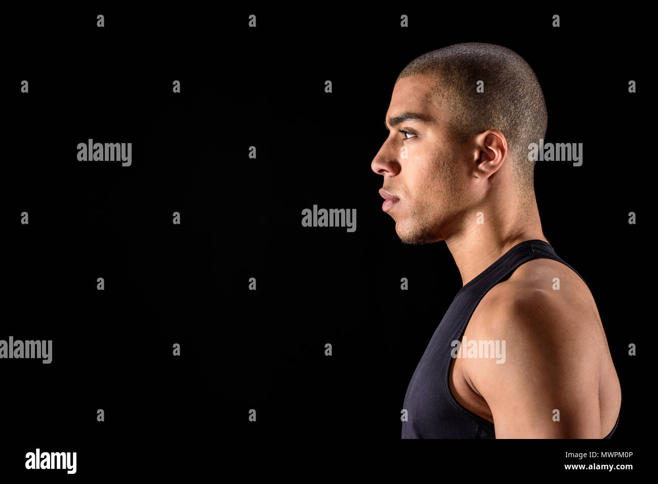 Serious african american man standing hi-res stock photography and ...