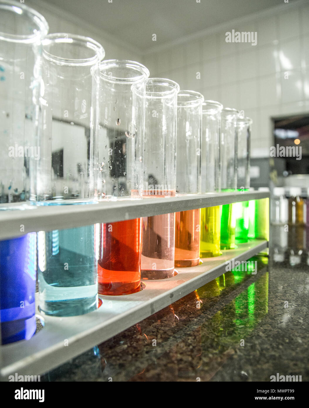 chemical beaker color liquid Stock Photo Alamy