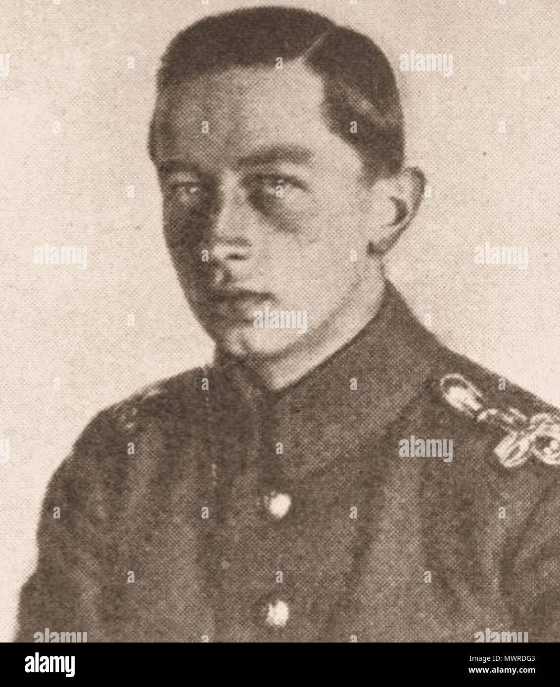 . Polski: Porucznik pilot Stanisław Jan Skarżyński ok 1918 roku. 1918. Romejko, Zareba 563 SkarzynskiStanislawJan Stock Photo