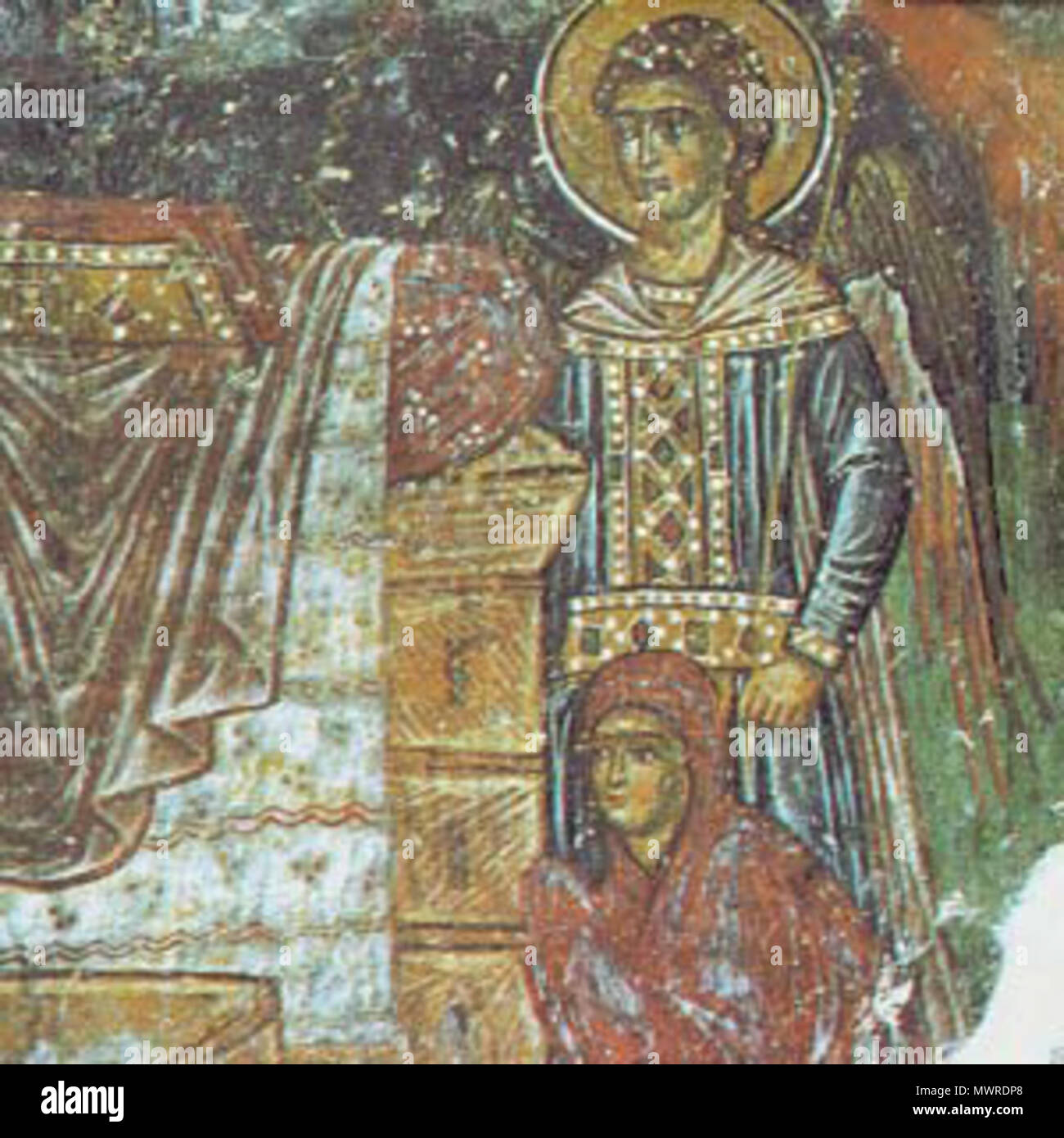 . English A fresco from the Skhalta church, . 13th century