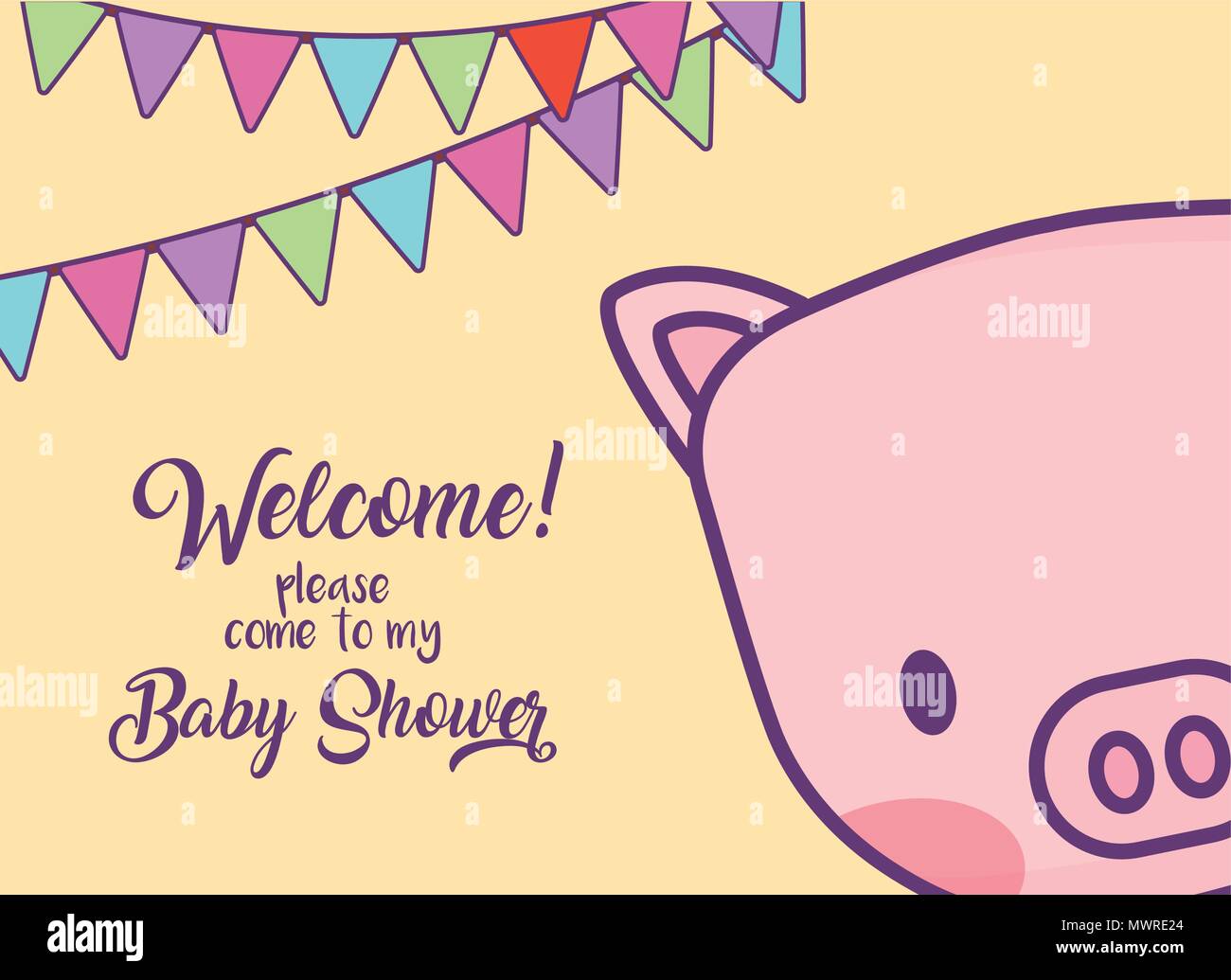 pig baby shower invitations