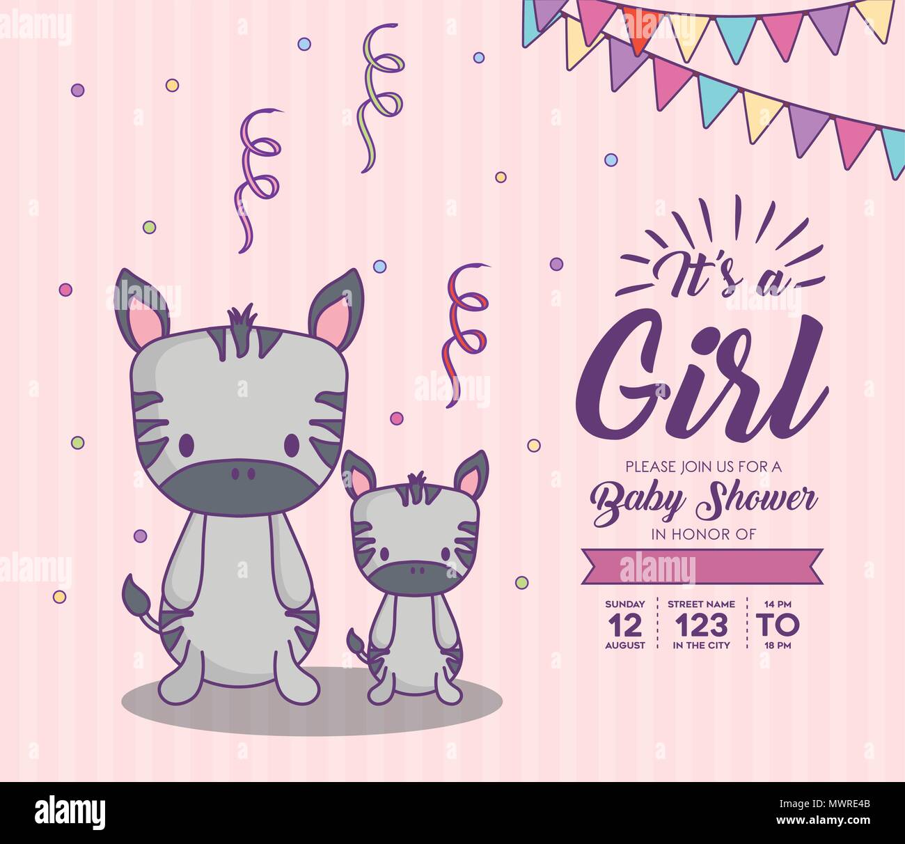 Zebra baby cheap shower invitations