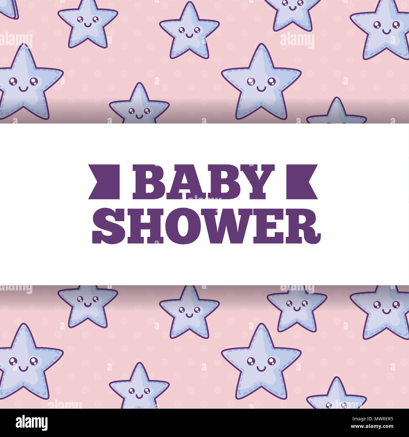 baby shower design over cute stars background, colorful design. vector ...
