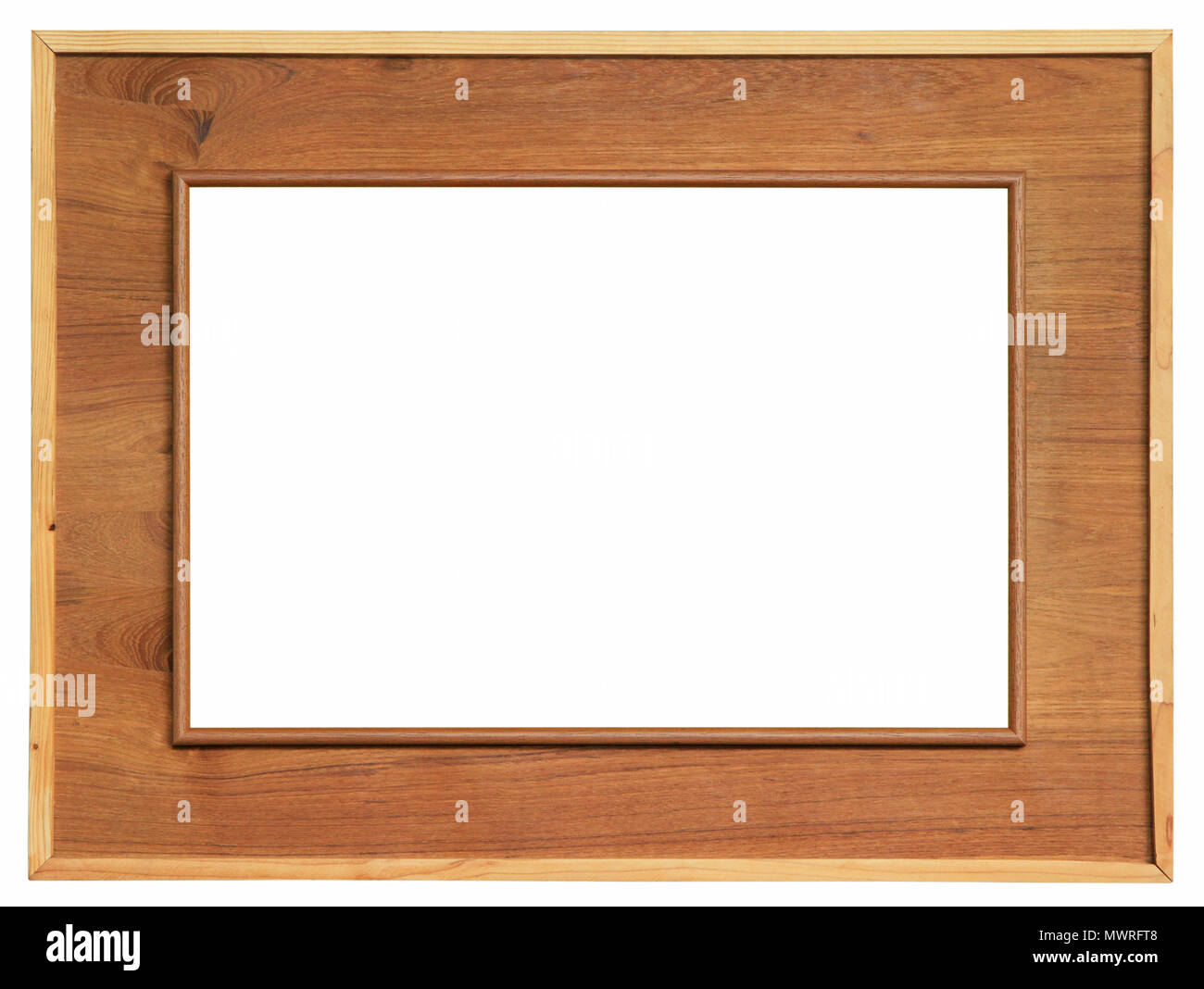 Wooden frame isolated on white background Stock Photo - Alamy