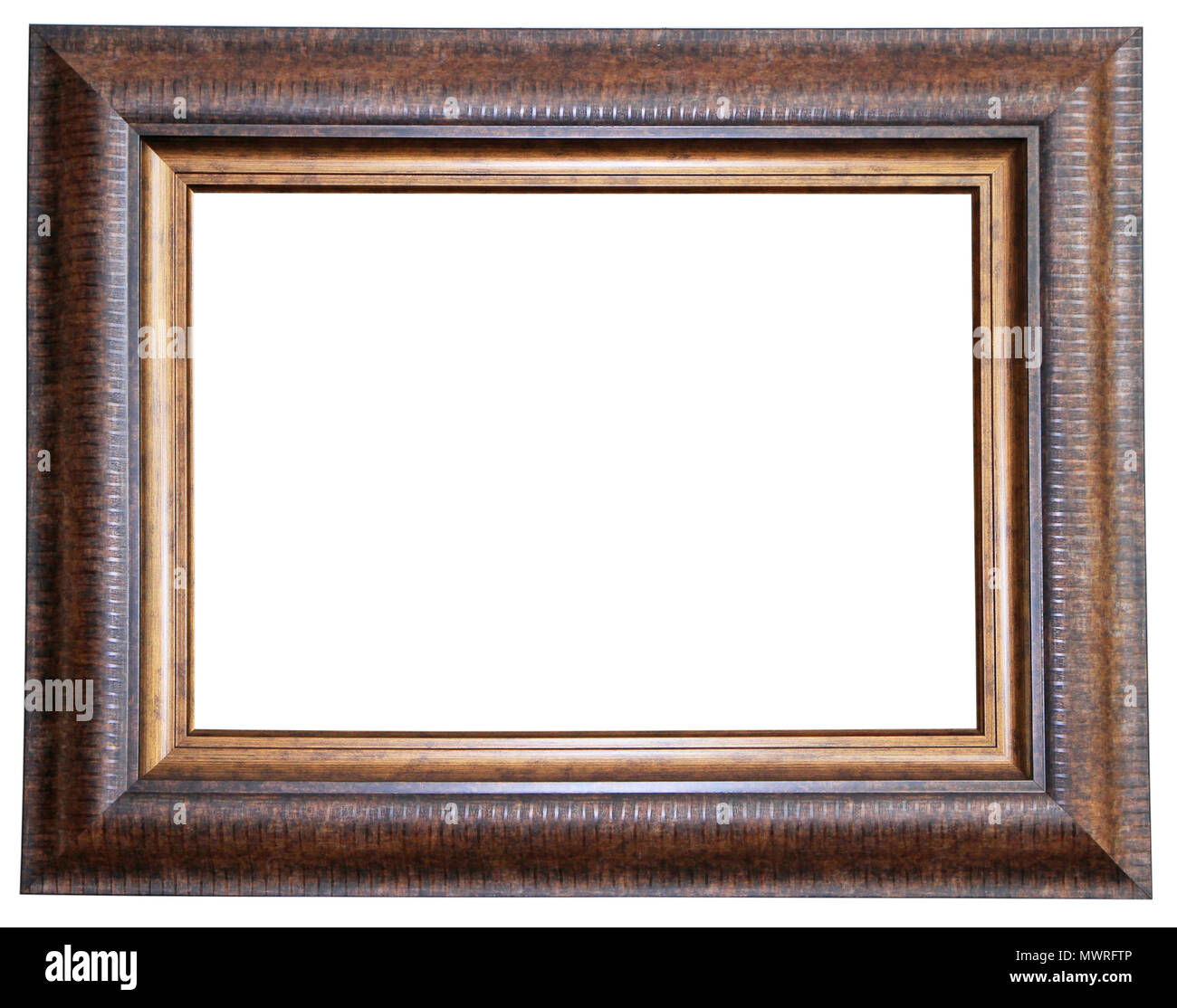 Wooden frame isolated on white background Stock Photo - Alamy