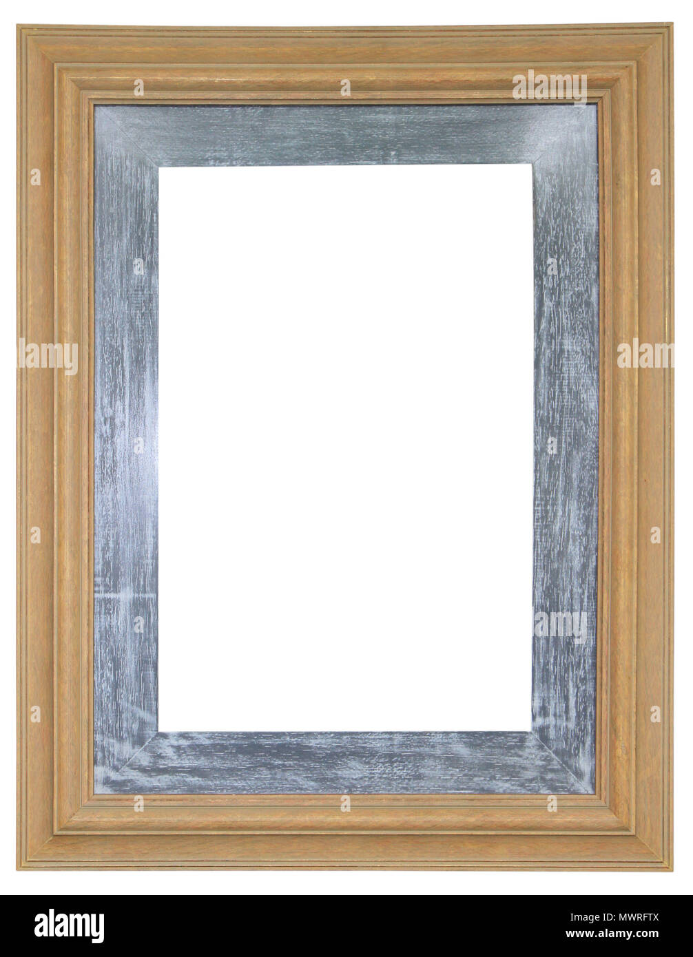Wooden frame isolated on white background Stock Photo - Alamy