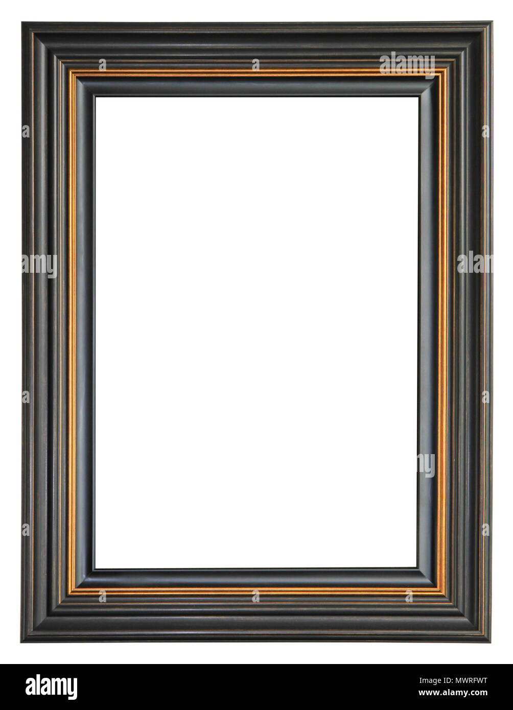 Vintage wooden frame isolated on white background Stock Photo - Alamy