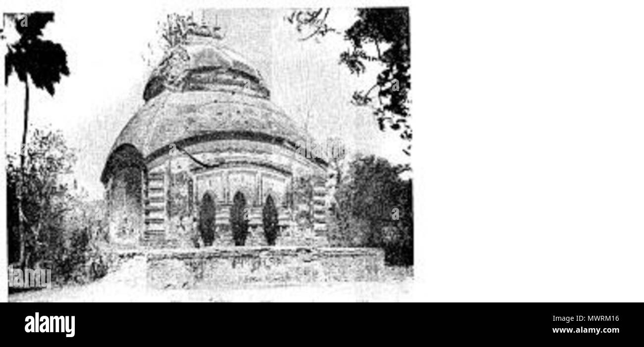 . English: Madanmohan-jiu Temple or Gopaler Mondir's anicient photo in Samta. Mid-sixteenth century. Jagadhatri 540 Samta - Madanmohan-jiu Temple Stock Photo