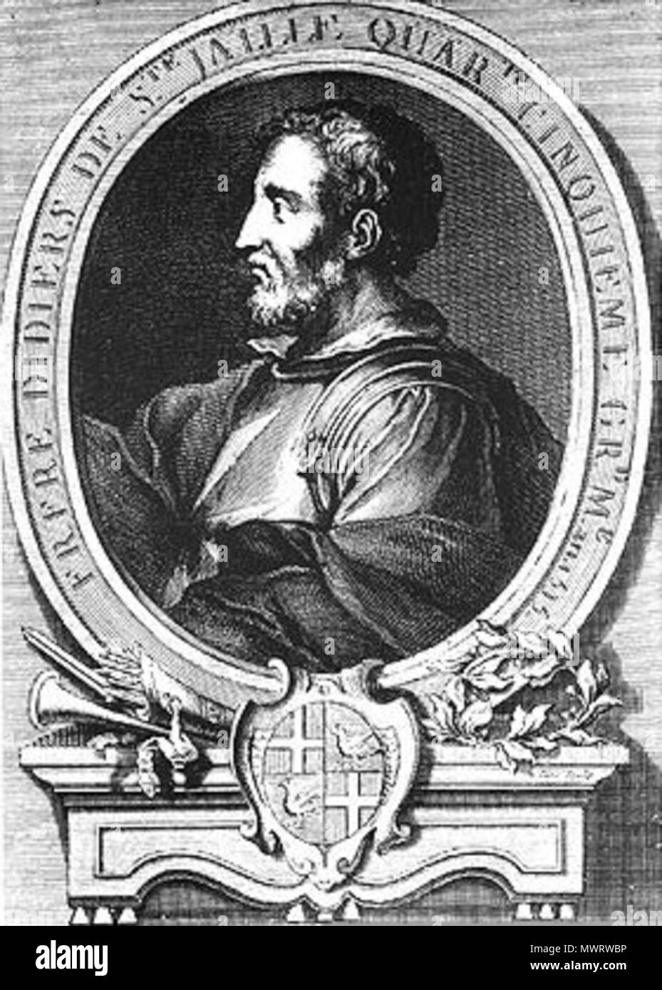 . English: Didier de Saint-Jaille (d. 1536) . 16th century. Unknown 565 SMOM 46. GM Didier de Saint-Jaille Stich Stock Photo
