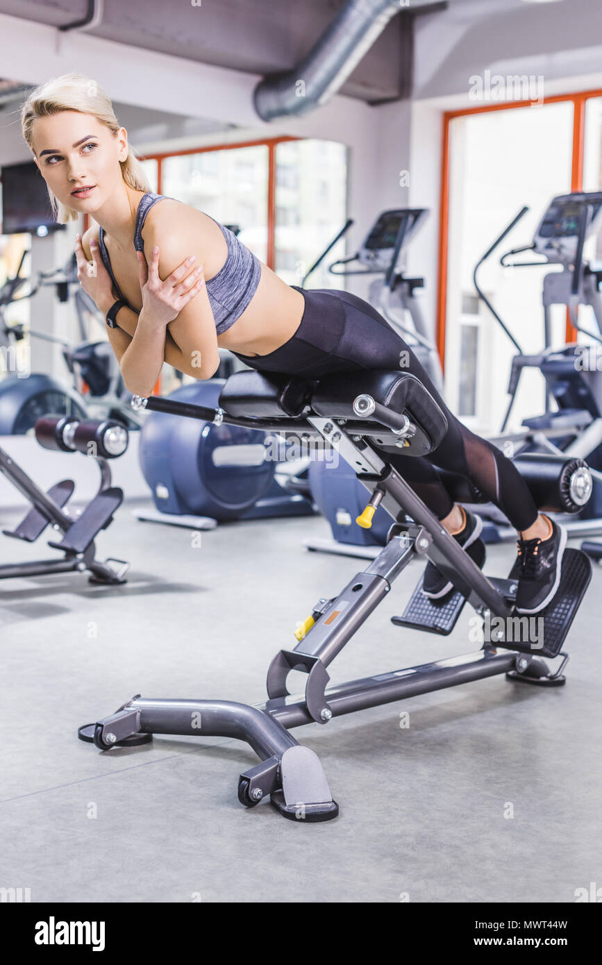 Hyperextension exercise hi res stock photography and images Alamy