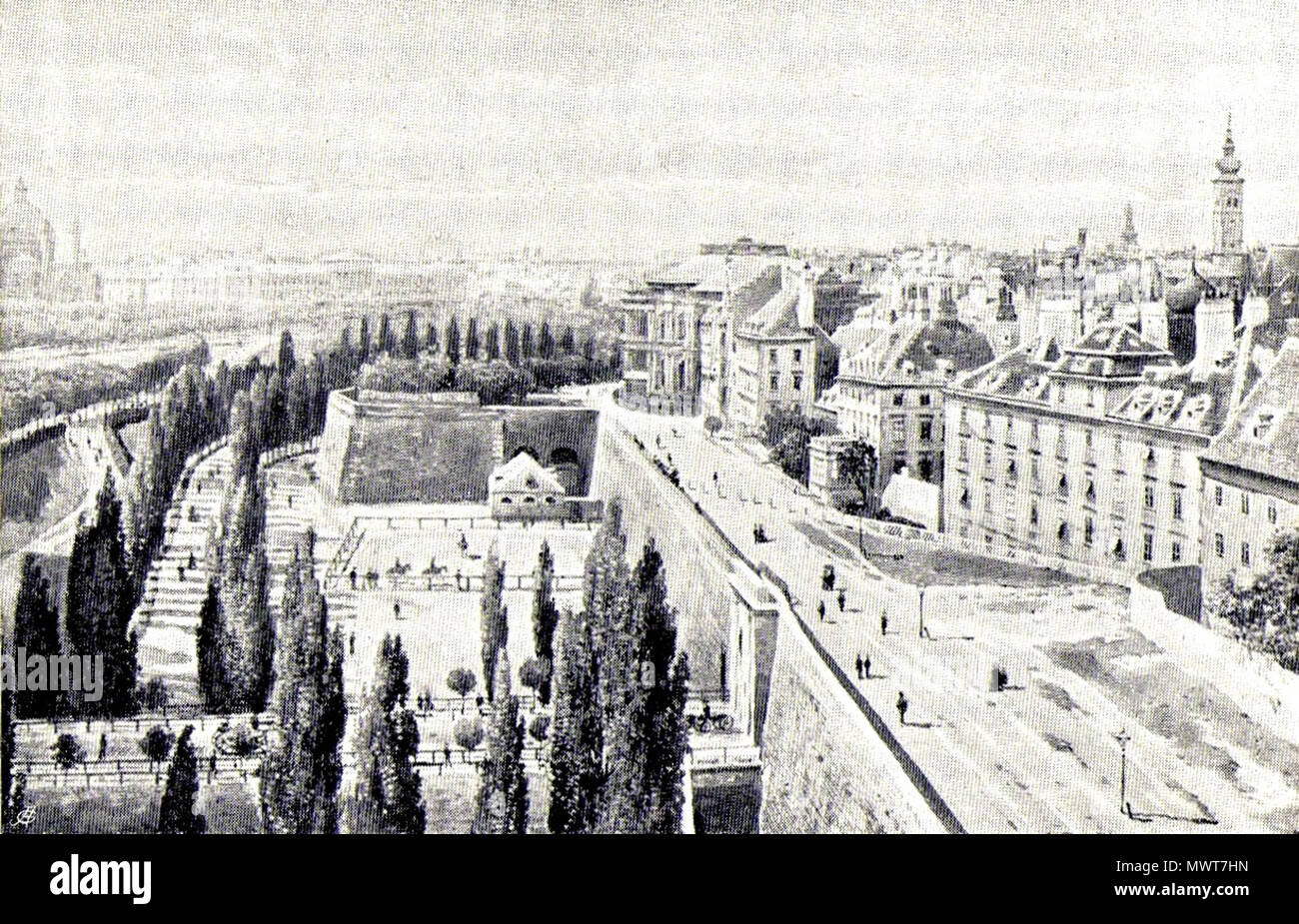 . Deutsch: Das Stubentor und die Stubenbastei in Wien . before 1863. Unknown 579 Stubentor und Stubenbastei Stock Photo
