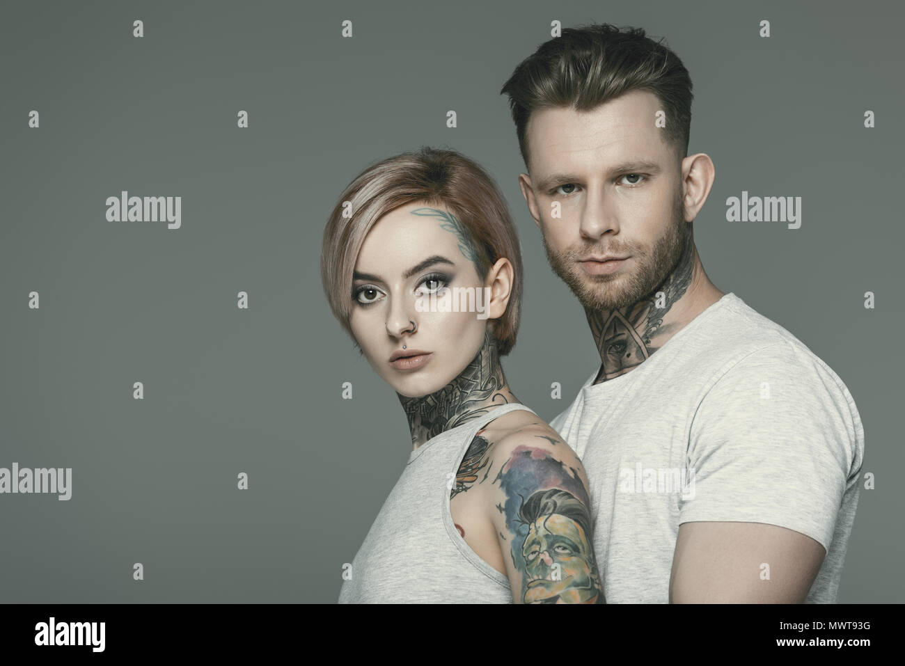 Tattooed couples photography, Couple photos, Couples