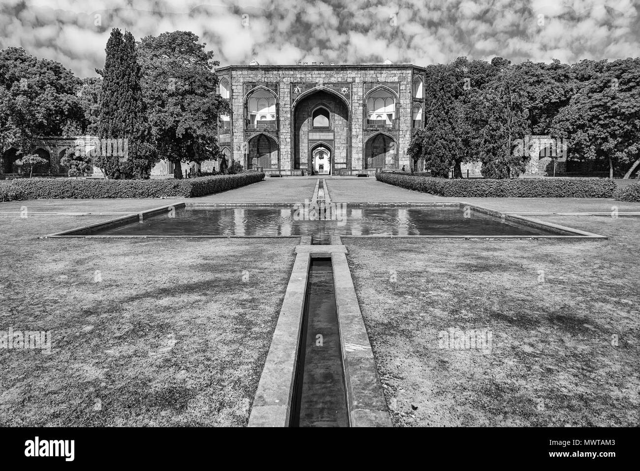 New Delhi, India-August 25,2014-A View Of Entrance Portal into Humayun Tomb Stock Photo