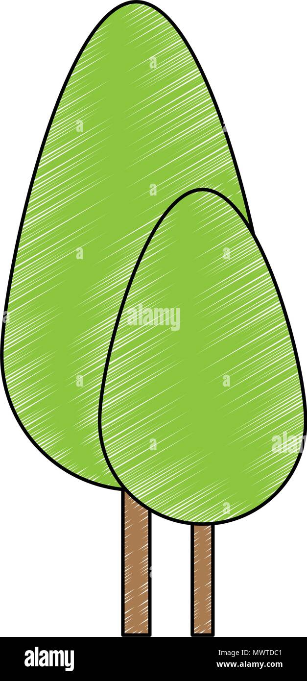 trees plants forest icon vector illustration design Stock Vector Image ...