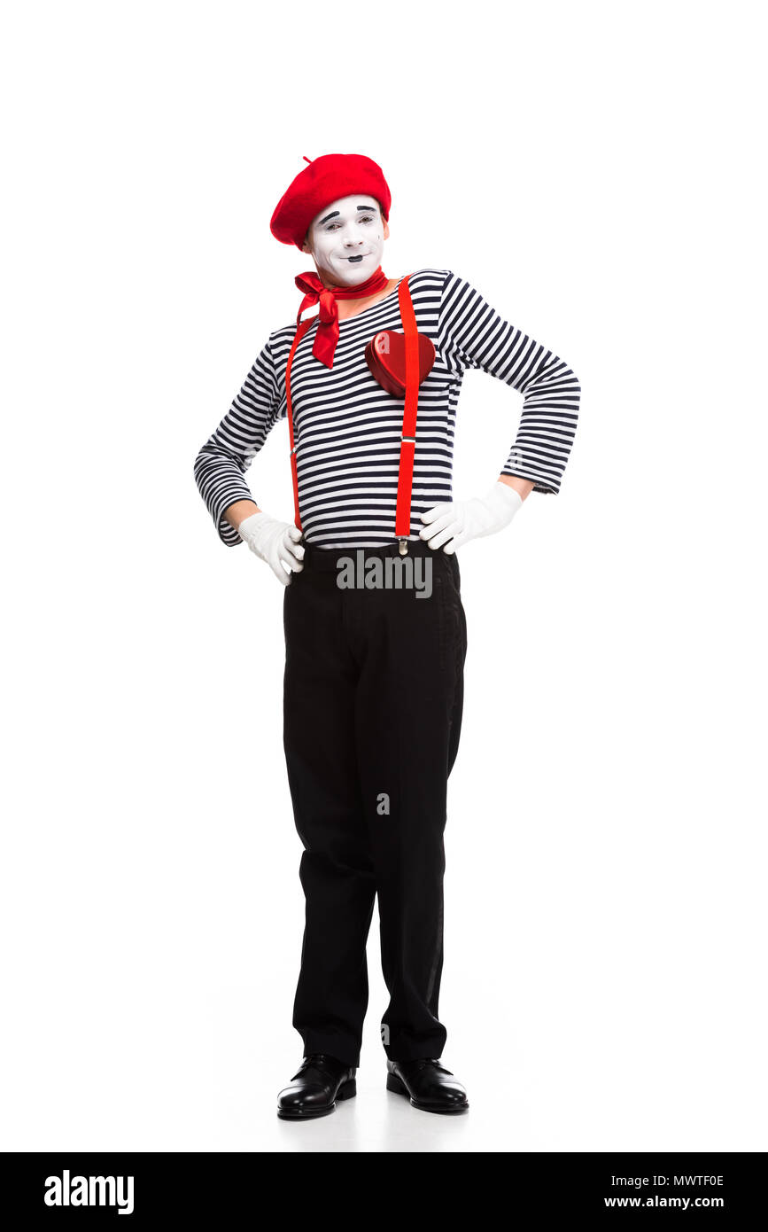 Happy male clown holding present hi-res stock photography and images ...