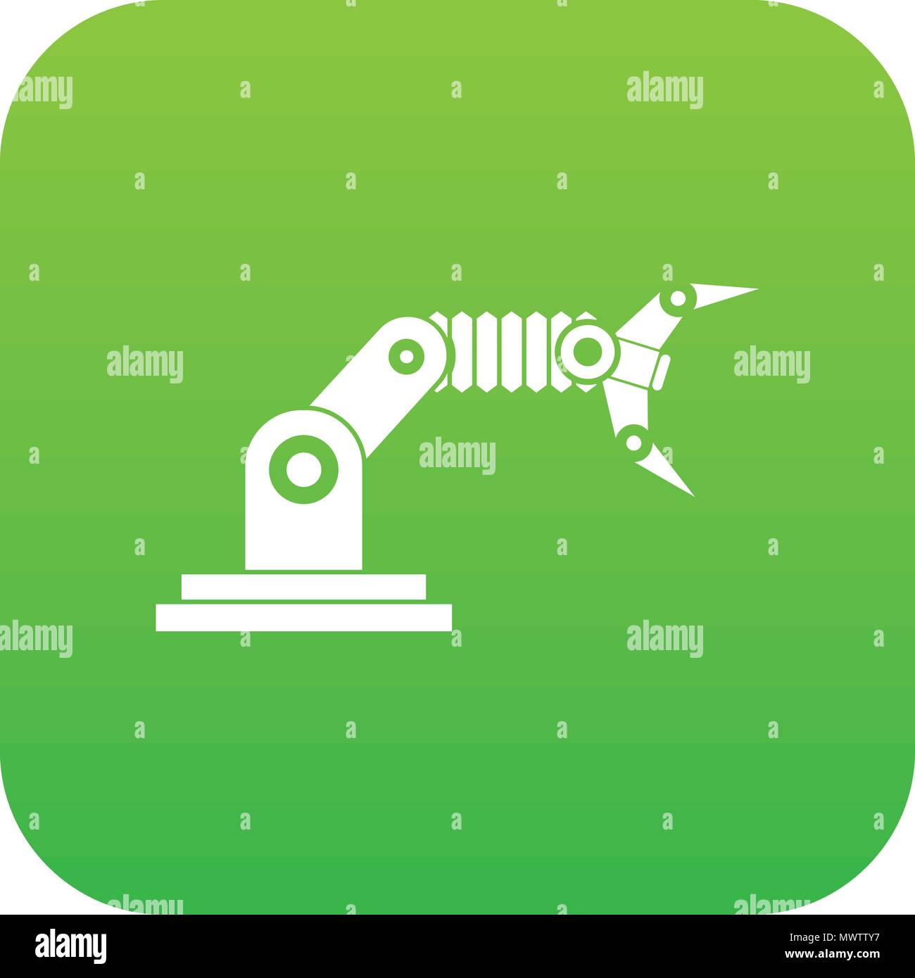 Robotic hand manipulator icon digital green Stock Vector Image & Art ...