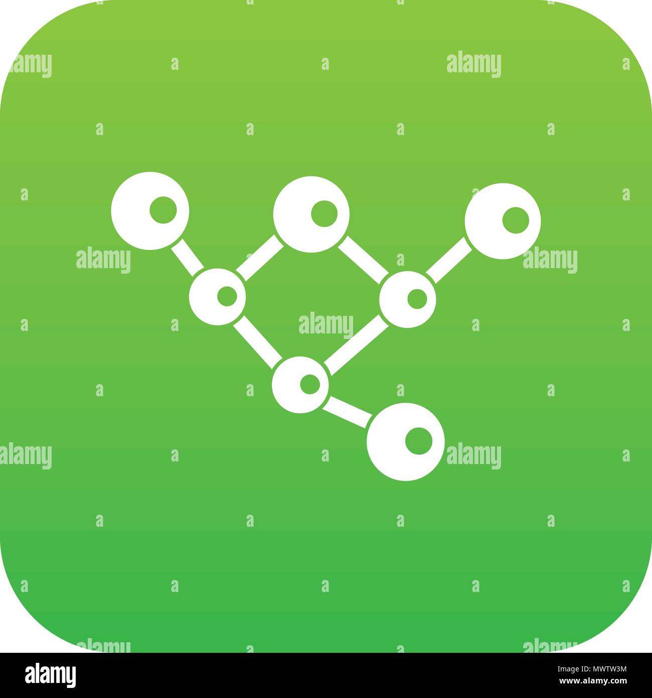 Molecule structure icon digital green Stock Vector Image & Art - Alamy