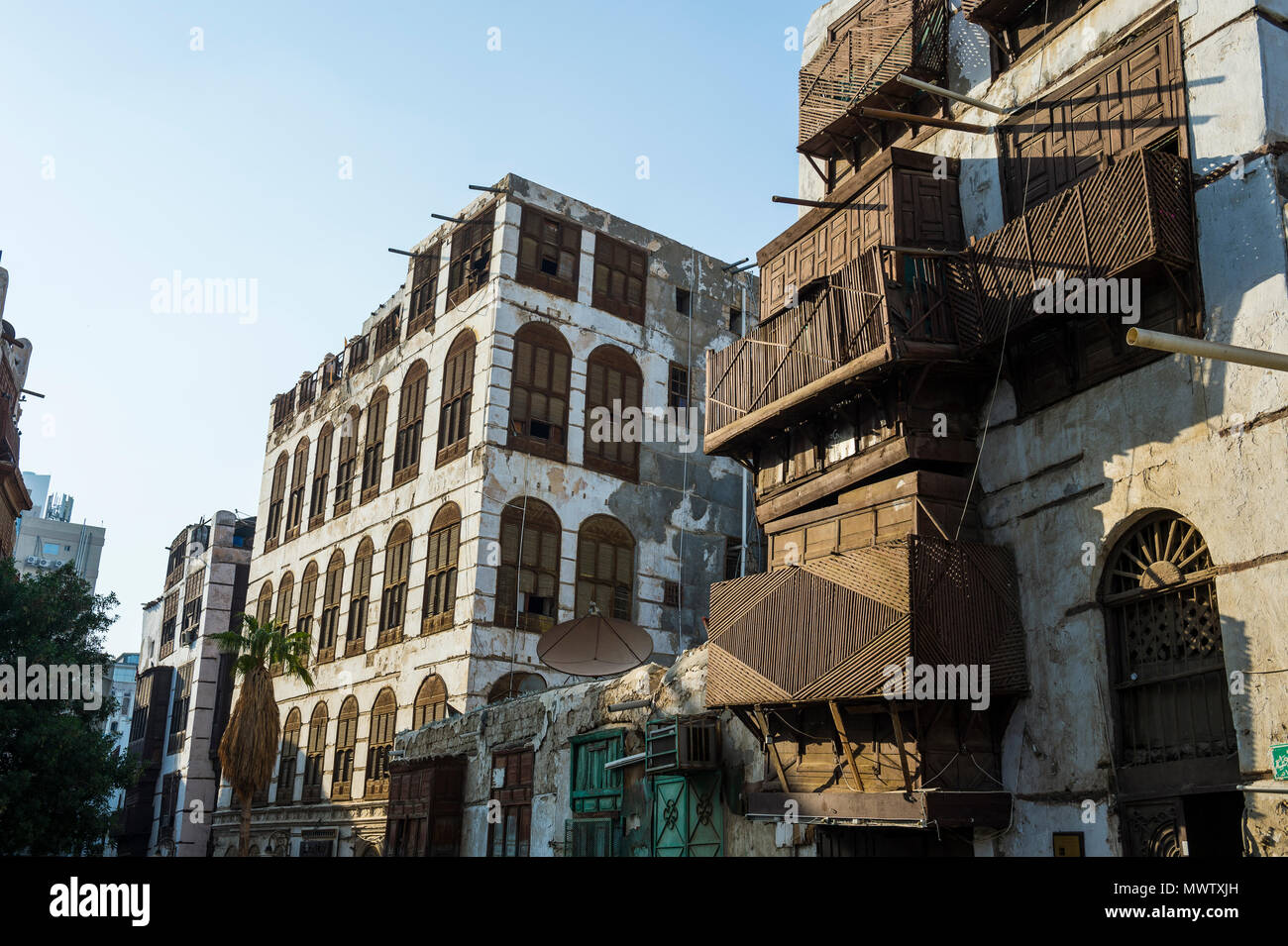 Traditional houses in the old town of Jeddah, UNESCO World Heritage