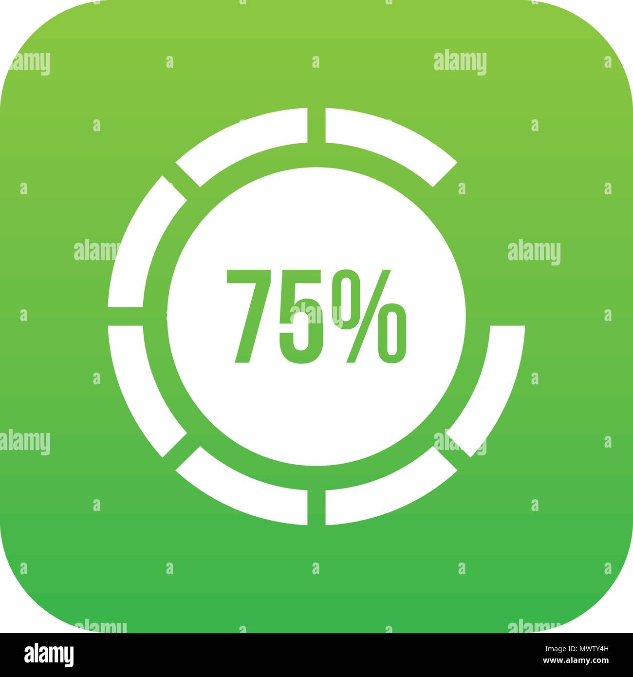 Sign 75 load icon digital green Stock Vector Image & Art - Alamy