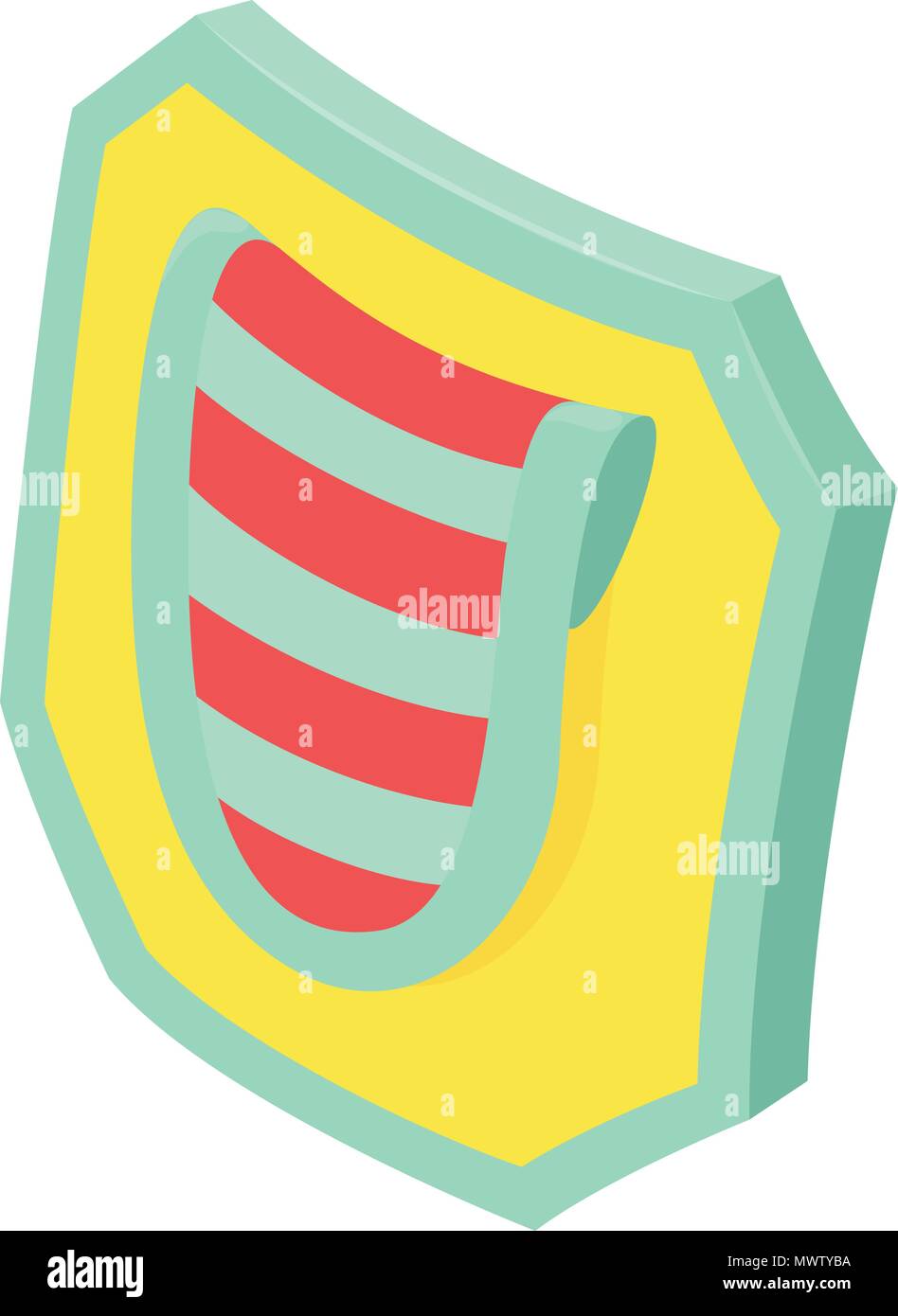Modern shield icon, isometric style Stock Vector Image & Art Alamy