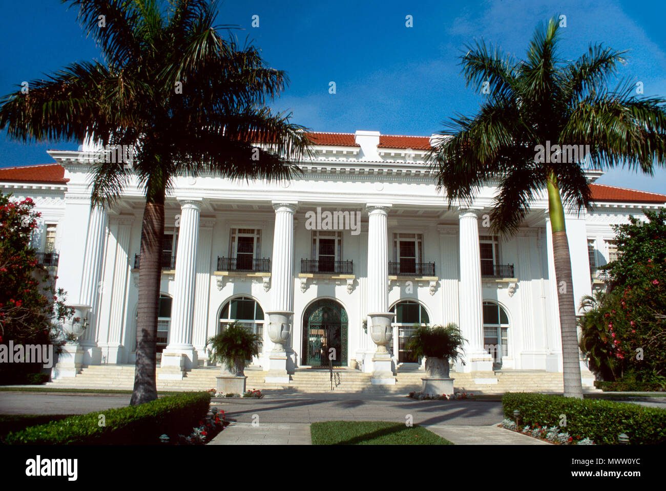 Palm Beach Florida,Whitehall,built 1902 Gilded Age estate now Henry Flagler Museum,history,exhibit exhibition collection,promote,product products disp Stock Photo