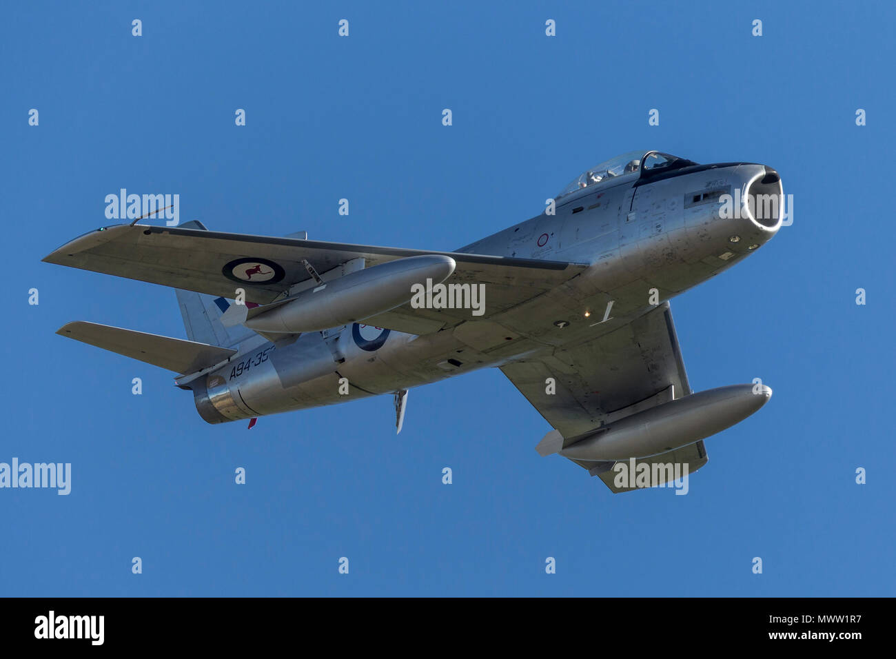 Former Royal Australian Air Force (RAAF) Commonwealth Aircraft Corporation  CA-27 (North American F-86) Sabre jet aircraft Stock Photo - Alamy