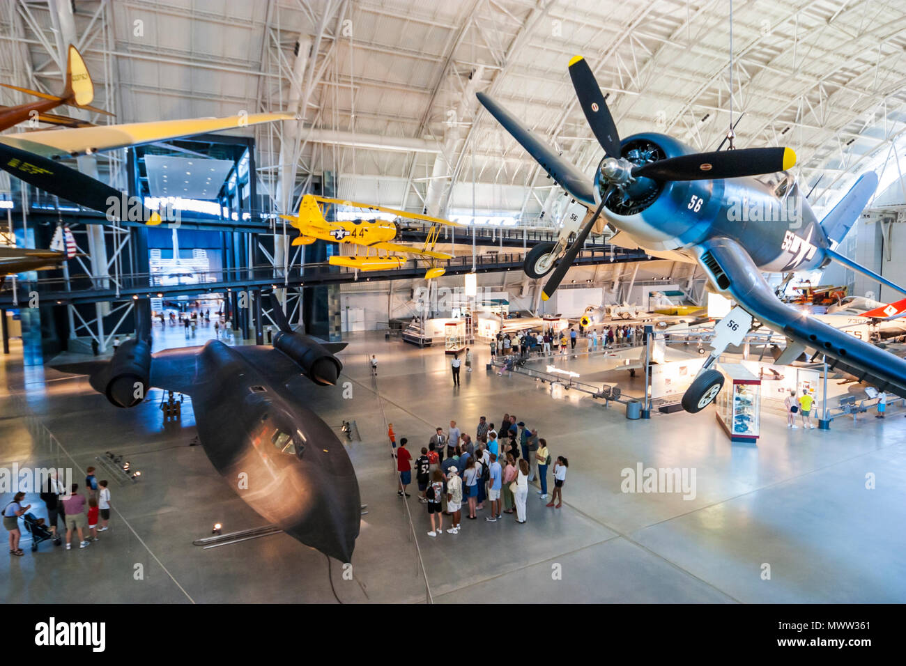 Virginia Chantilly,Air Space Museum,history,exhibit exhibition collection,display sale education,learn,information,Steven F. Udvar Hazy Center,centre, Stock Photo