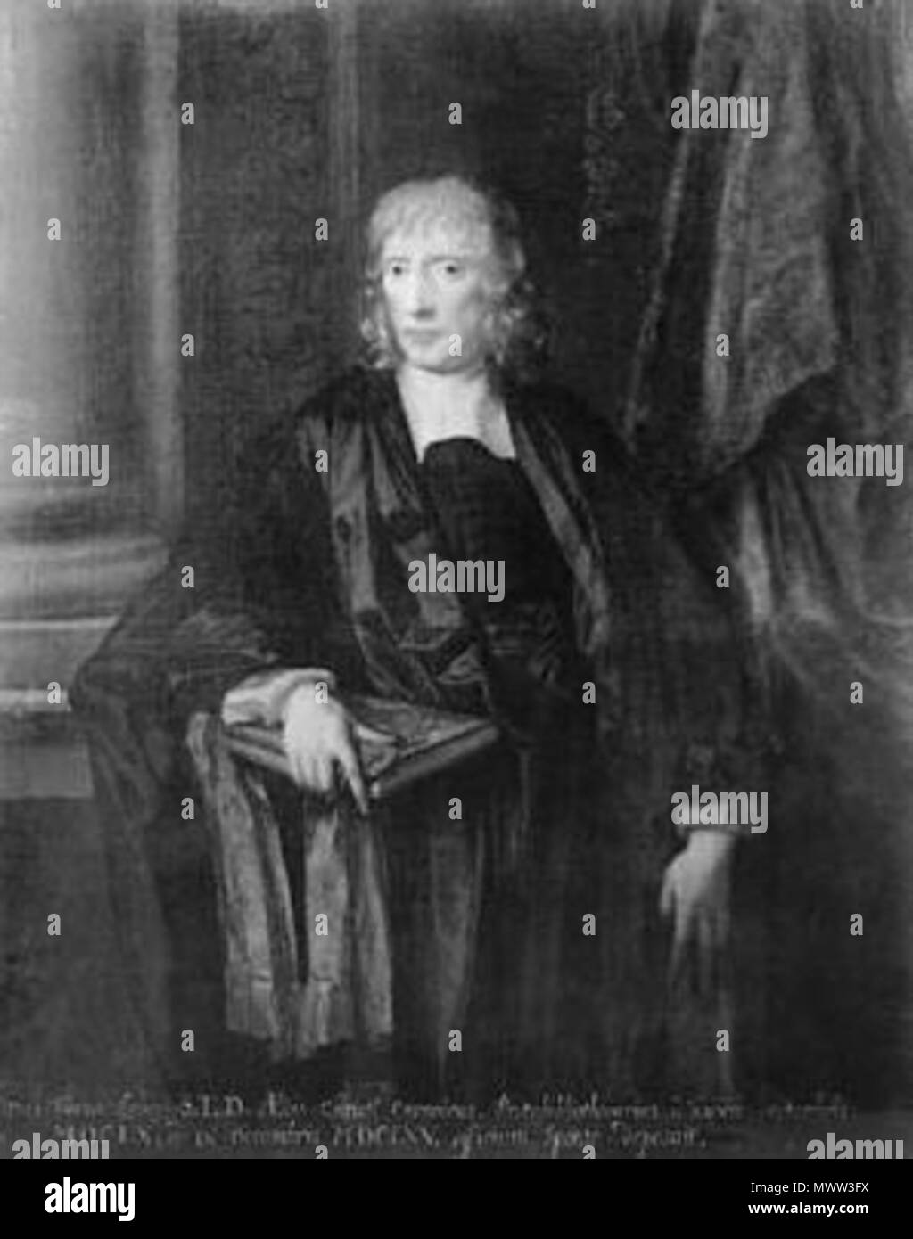 . English: Thomas Lockey (c.1602–1679), Bodley's Librarian at the University of Oxford 1660–1665. . Unknown 605 Thomas Lockey, librarian Stock Photo