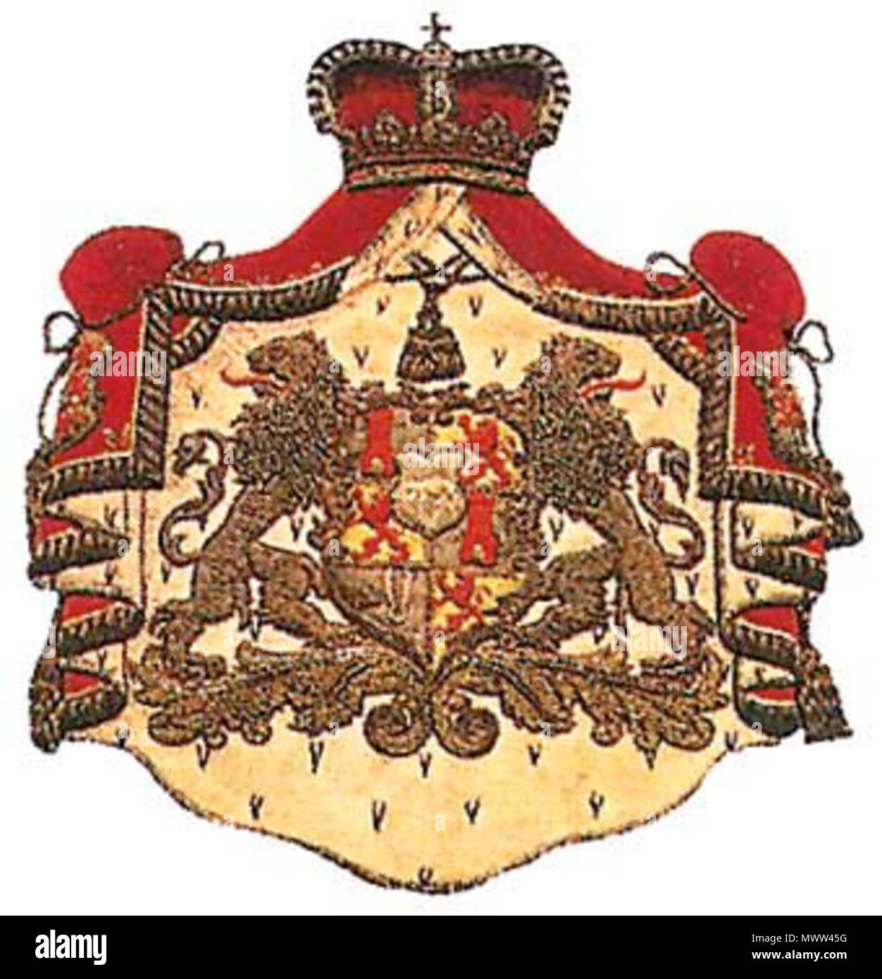 . English: The Coat of Arms of the family of Thurn and Taxis . The image uploaded by Kmorozov on 14:25, 21 February 2006. Commons upload by Michael Romanov 20:06, 25 July 2007 (UTC). User Kmorozov on en.wikipedia 606 Thurn und Taxis coa Stock Photo