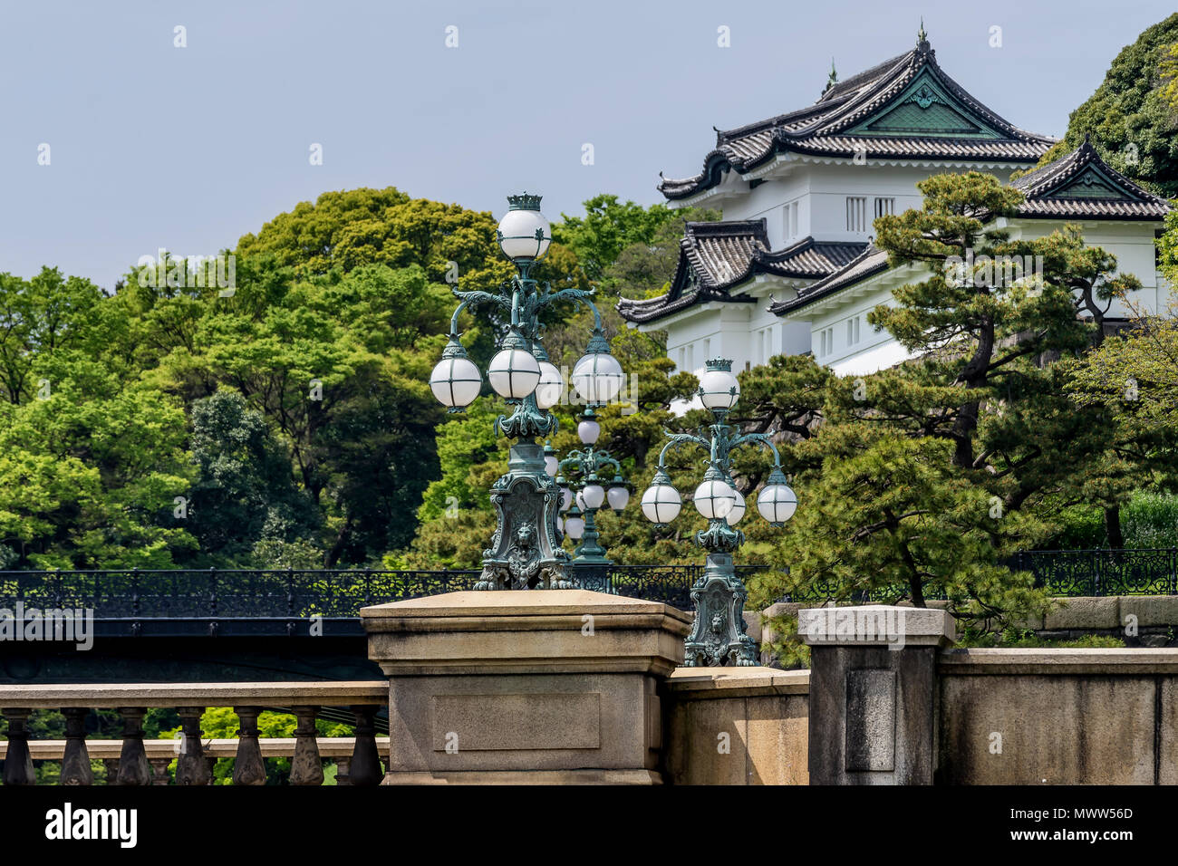 View of the Imperial Palace in the Chiyoda district, Tokyo, Japan Stock Photo