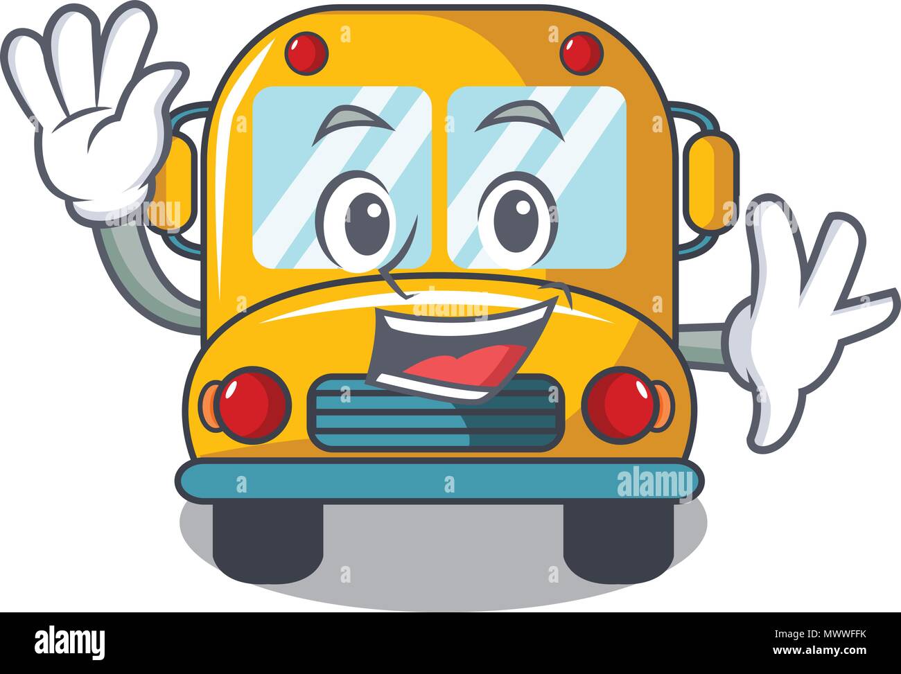 Driver waving goodbye Stock Vector Images - Alamy