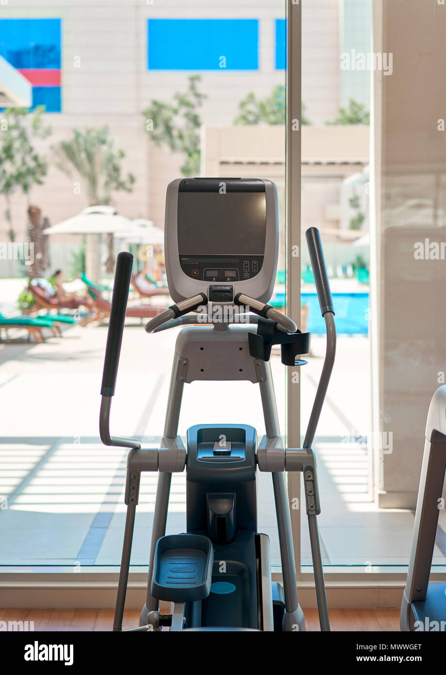 cardio equipment in the gym Stock Photo Alamy