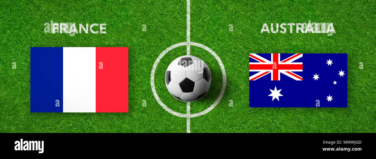 Football match France vs. Australia Stock Photo Alamy
