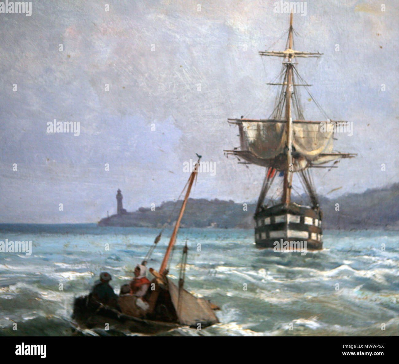 355 La rade de Brest et l'escadre cuirassée-Michel Willenich mg 8185 Stock Photo