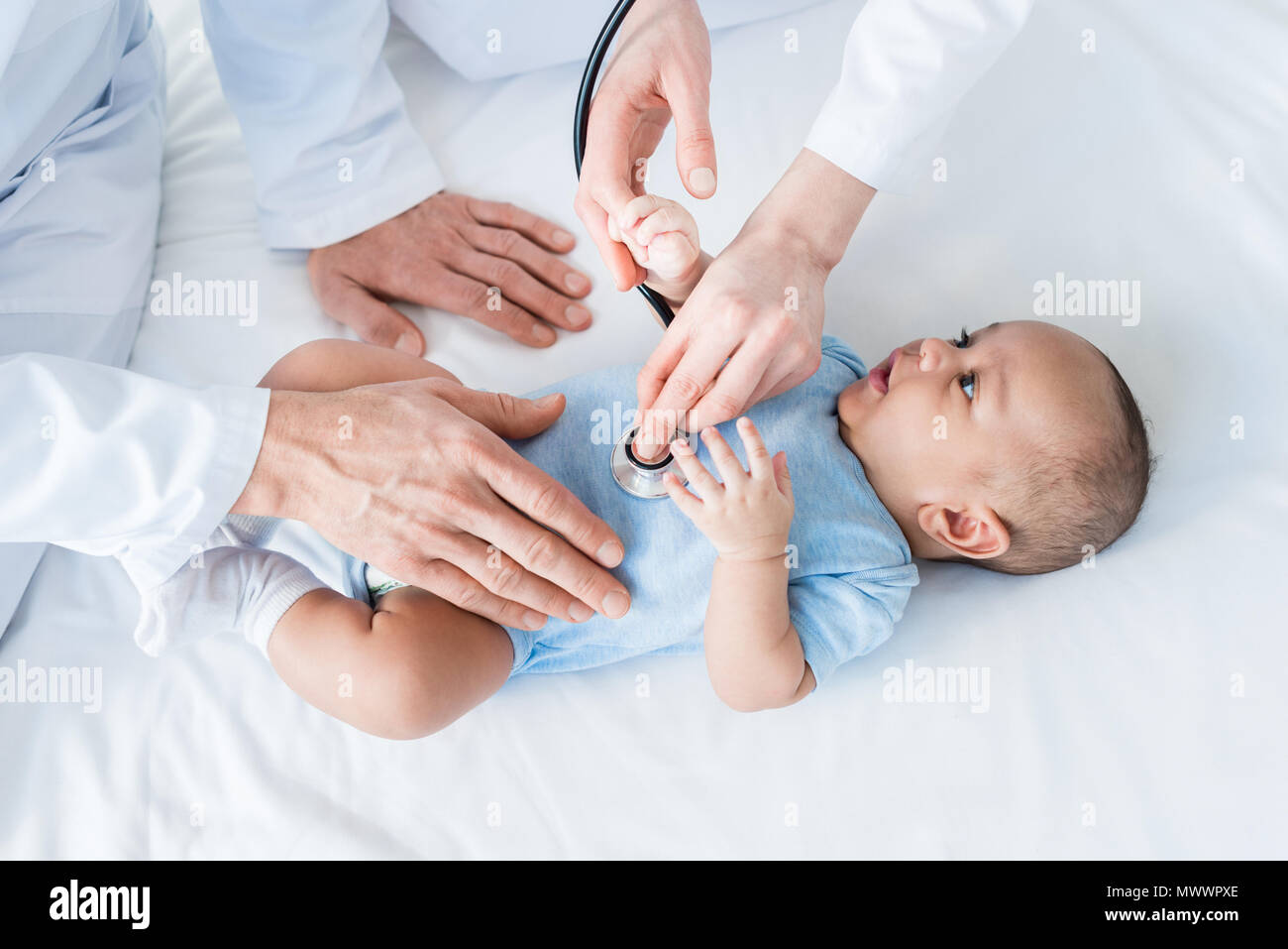 Stethoscope listening boy heartbeat hires stock photography and images