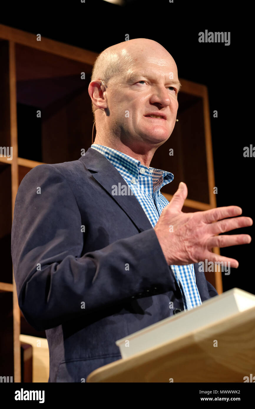 Hay on Wye, UK. 2nd June 2018. Hay Festival.  David Willetts former UK Minister for Universities and Science on stage at the Hay Festival talking about his book A University Education - Photo Steven May / Alamy Live News Stock Photo
