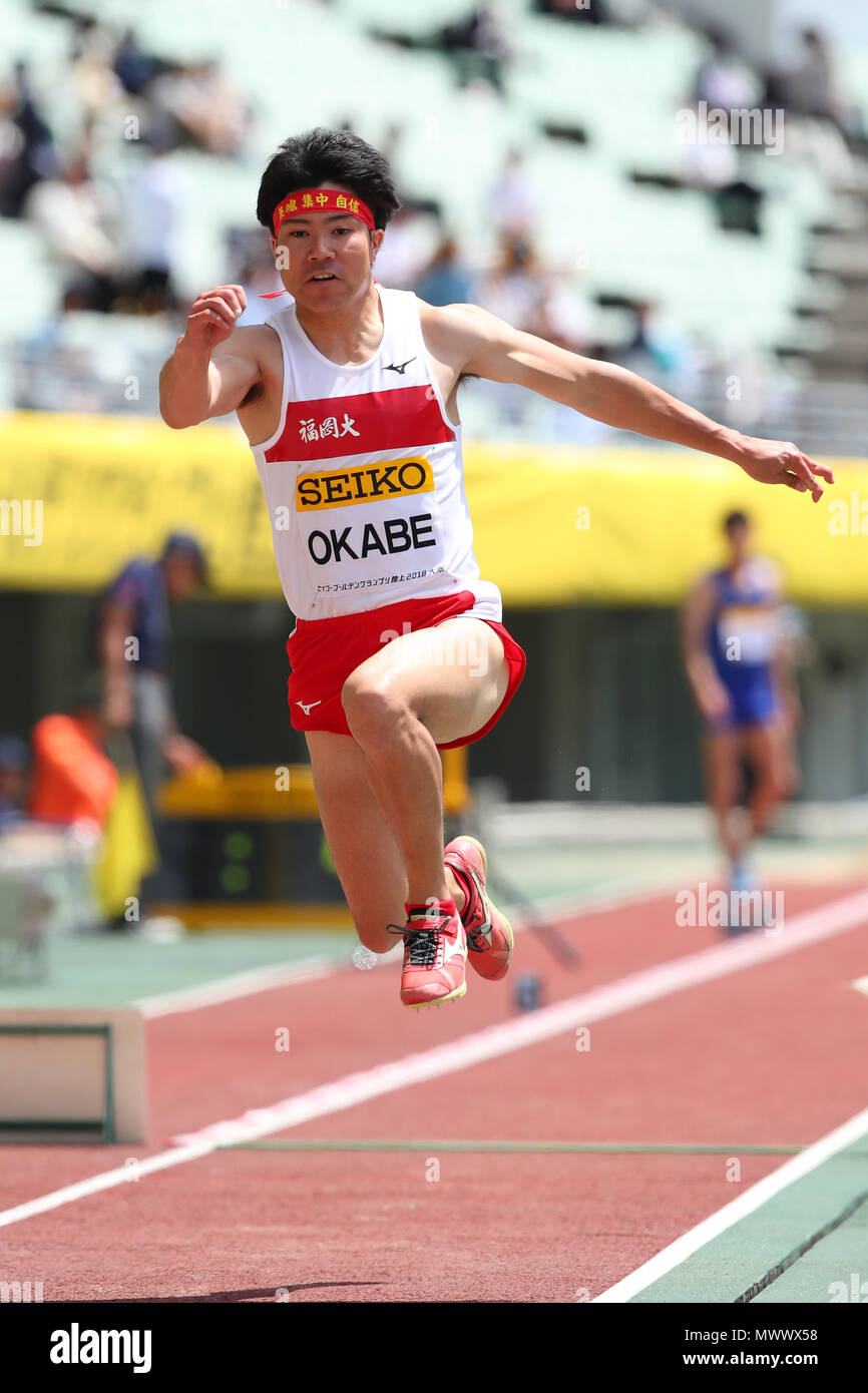 Yuma Okabe, MAY 20, 2018 - Athletics : IAAF World Challenge Seiko Golden  Grand Prix in Osaka Men's Triple Jump Final at Yanmar Stadium Nagai, Osaka,  Japan. (Photo by YUTAKA/AFLO SPORT) Credit: