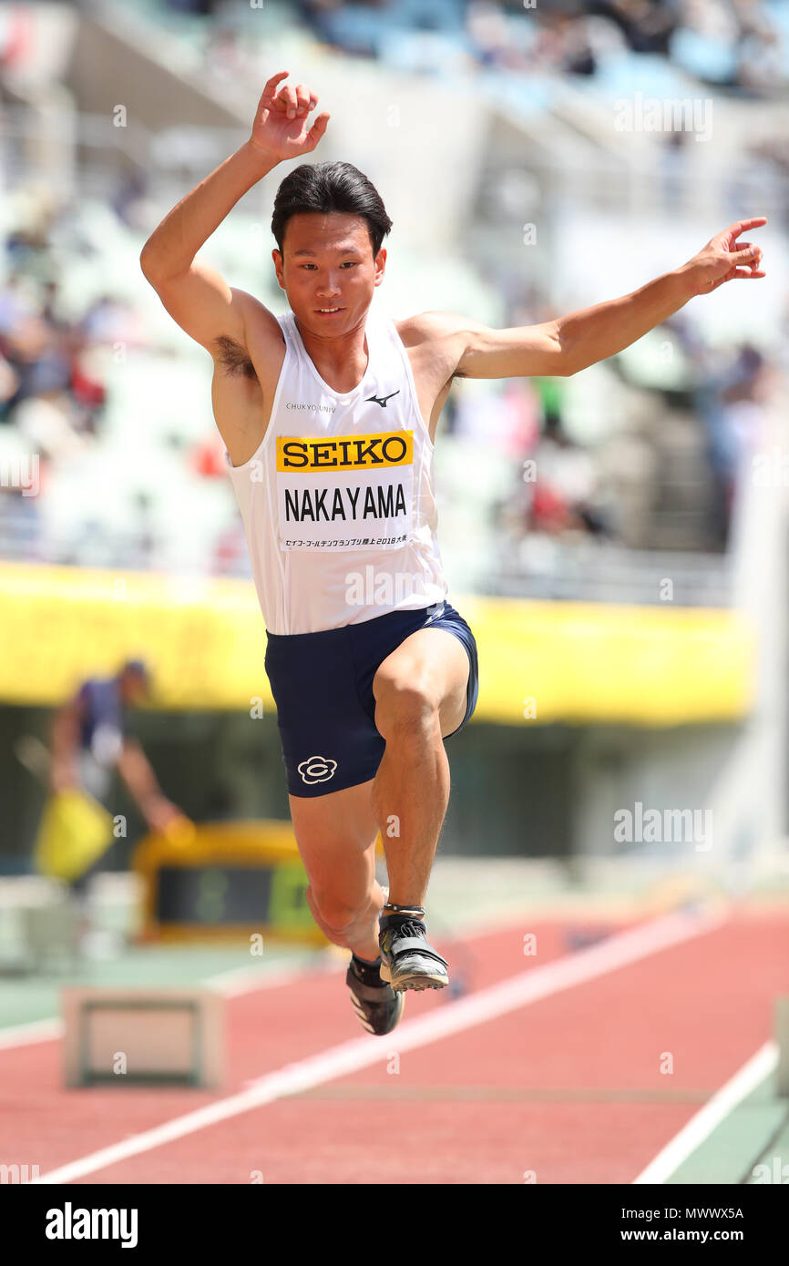 Kohei Nakayama, MAY 20, 2018 - Athletics : IAAF World Challenge Seiko  Golden Grand Prix in Osaka Men's Triple Jump Final at Yanmar Stadium Nagai,  Osaka, Japan. (Photo by YUTAKA/AFLO SPORT) Credit: