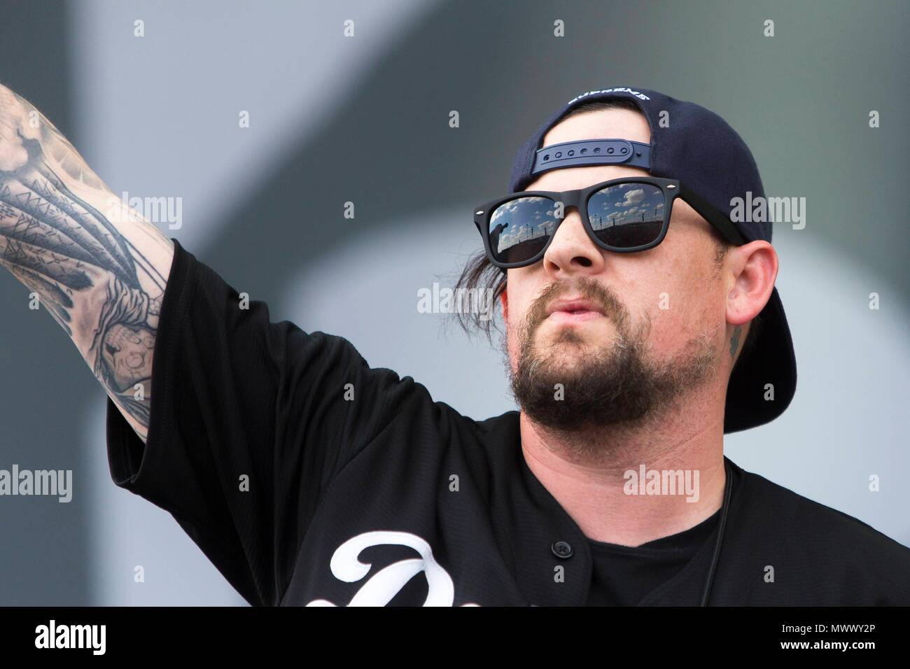 Joel Madden of Good Charlotte performs live on the first day of annual rock festival Rock im Park in Nuremberg, Germany, on 01 June, 2018. | usage worldwide Stock Photo