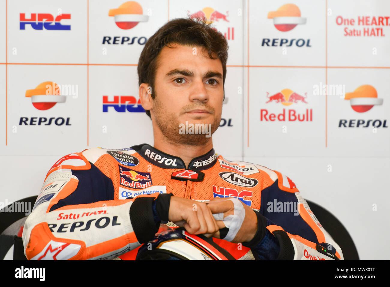 Florence Italy 2nd June 2018 Dani Pedrosa Of Spain And Repsol