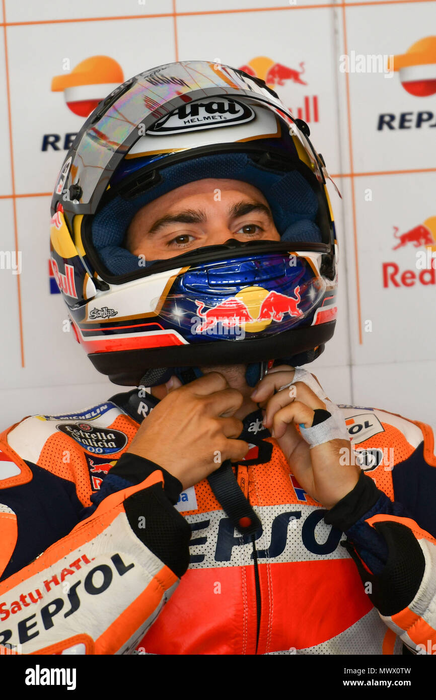 Florence Italy 2nd June 2018 Dani Pedrosa Of Spain And Repsol