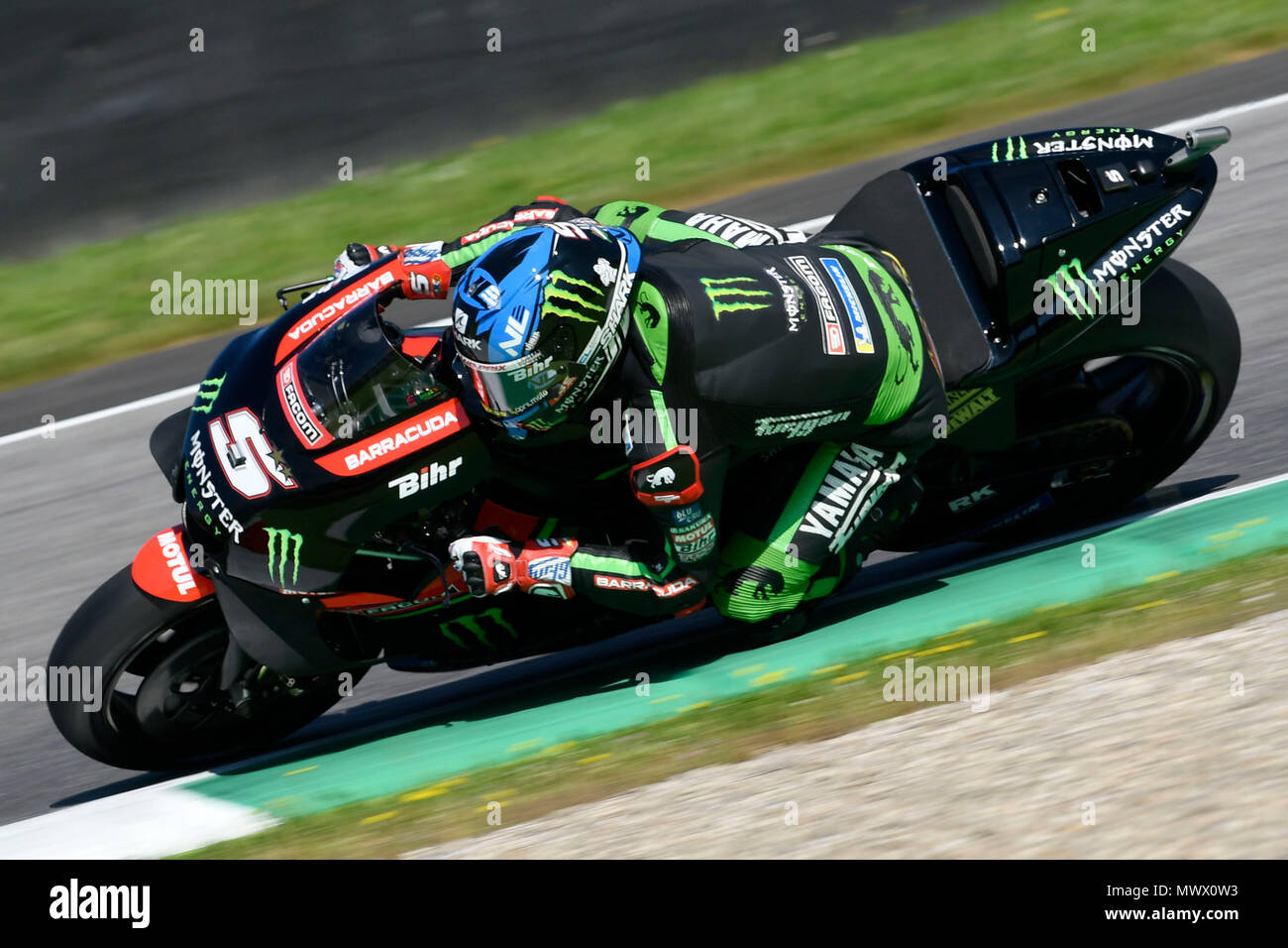 Florence, Italy. 2nd June 2018. Johann Zarco of France and Monster Yamaha  Tech3 in action during Qualifying MotoGP Gran Premio d'Italia Oakley-at  Mugello Circuit. on may 31, 2018 in Scarperia Italy. (Photo